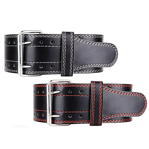 

Weight Lifting Belt for Exercise & Fitness / Gym Adjustable / Protection / Comfortable Genuine Leather 1pc Black / White / Black / Red