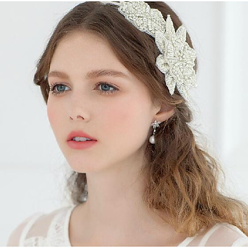 

Lace / Organza Headbands / Headpiece with Floral / Lace-up 1 Piece Wedding / Party / Evening Headpiece