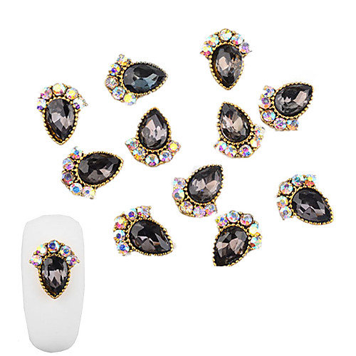 

10 pcs Fashionable Design Nail Jewelry For nail art Manicure Pedicure Diamond / Rhinestone Decorated Case