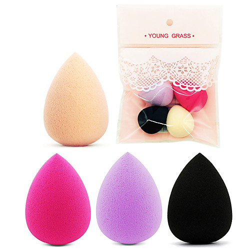 

4 pcs Multi-function Eco-friendly Drop Shape Sponge Microfiber Sponge Makeup Tools Powder Puff Makeup Sponges Quick Dry Soft Beauty Cosmetic Puff For Full Body General use Foundation Professional
