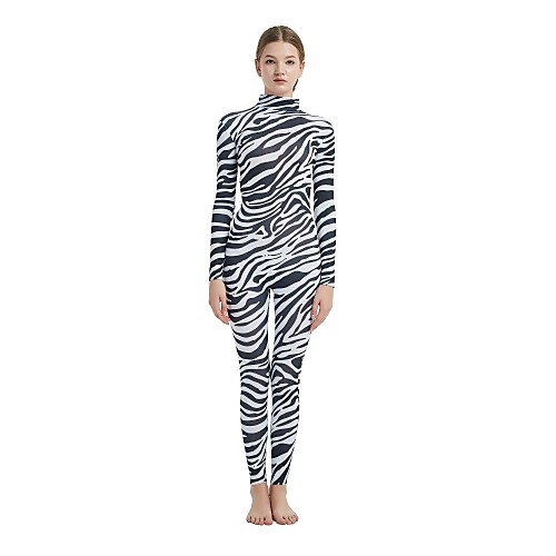 

Patterned Zentai Suits Cosplay Costume Catsuit Zebra Adults' Spandex Lycra Cosplay Costumes Sex Men's Women's Animal Fur Pattern Zebra Halloween Carnival New Year / Skin Suit / High Elasticity