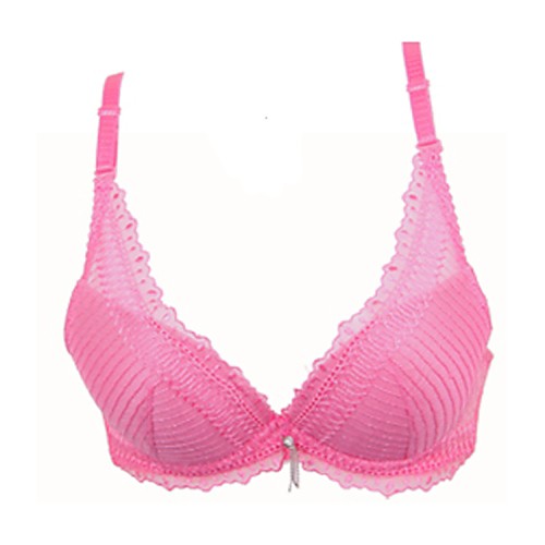 

Women's Lace Push-up Lace Bras Underwire Bra 3/4 Cup Bra Solid Colored Sexy Cotton Daily Going out Work Yellow Blushing Pink White