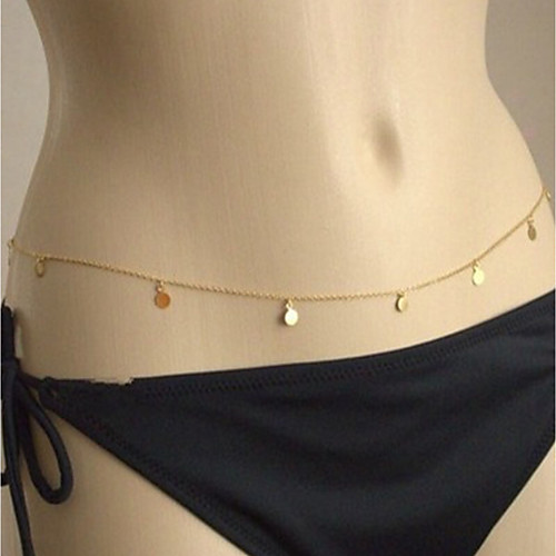 

Waist Chain Statement Ladies Simple Women's Body Jewelry For Holiday Bikini Alloy Gold