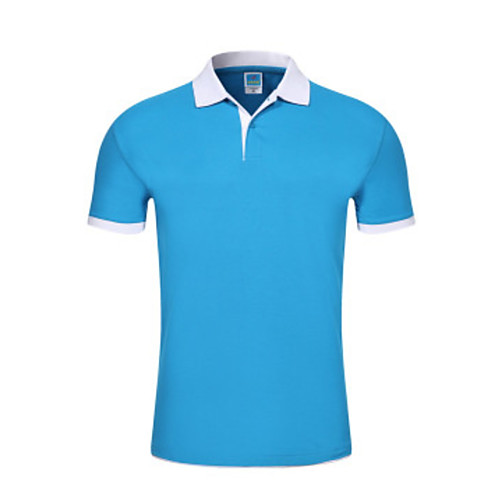 

Men's Polo Solid Colored Color Block Patchwork Short Sleeve Daily Tops Cotton Basic Black Blue Red