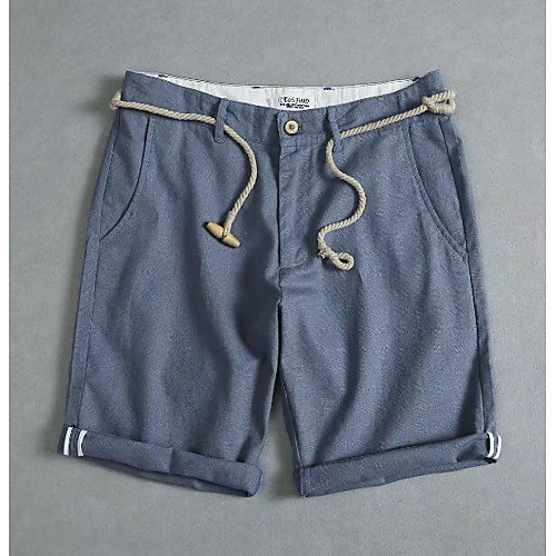 

Men's Basic Daily Shorts Pants Solid Colored Blue Red Army Green