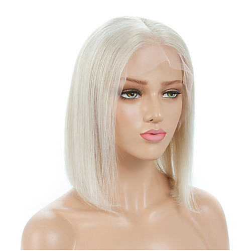 

Remy Human Hair Lace Front Wig Bob Short Bob Kardashian style Brazilian Hair Straight Wig 130% Density Women's Short Human Hair Lace Wig beikashang