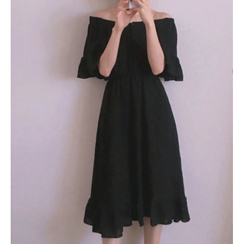 

Women's Little Black Knee Length Dress Black Sleeveless Boat Neck M L XL XXL 3XL 4XL