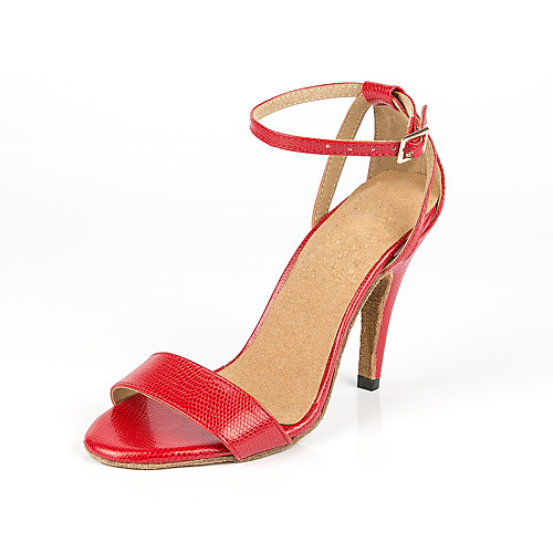 

Women's Latin Shoes Heel Slim High Heel Red