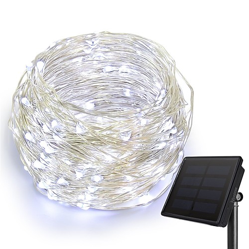 

KWB 10m String Lights 100 LEDs 1Set Mounting Bracket 1 set Warm White White Blue Waterproof Solar Creative Solar Powered