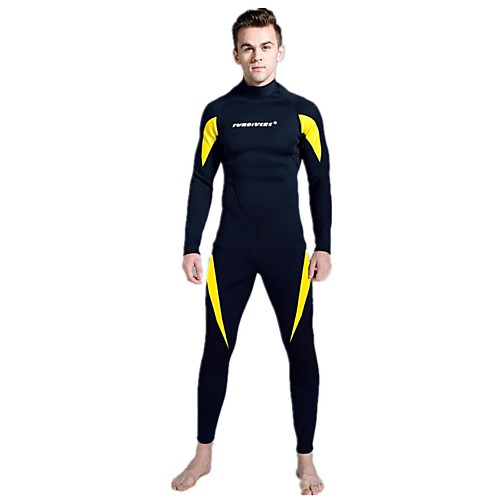 

Men's Full Wetsuit 3mm SCR Neoprene Diving Suit UV Resistant Anatomic Design Long Sleeve Back Zip Graphic Autumn / Fall Spring Winter