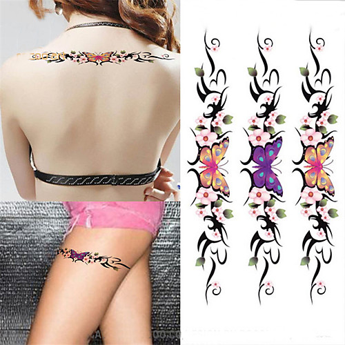 

3 pcs Tattoo Stickers Temporary Tattoos Flower Series / Romantic Series Body Arts Arm / Shoulder