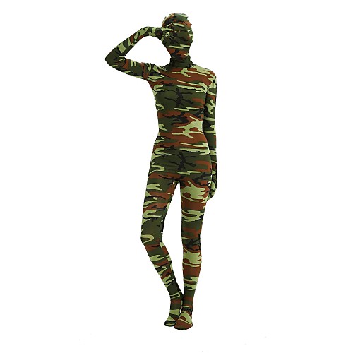 

Patterned Zentai Suits Cosplay Costume Catsuit Adults' Spandex Lycra Cosplay Costumes Men's Women's Camo / Camouflage Halloween Carnival Masquerade / Skin Suit / High Elasticity