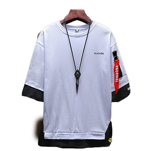 

Men's T shirt Solid Colored Half Sleeve Daily Tops White Black Blue