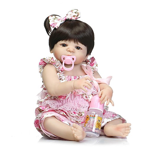 

NPKCOLLECTION 24 inch NPK DOLL Reborn Doll Girl Doll Baby Girl Reborn Toddler Doll Newborn lifelike Gift Hand Made Child Safe Full Body Silicone with Clothes and Accessories for Girls' Birthday and