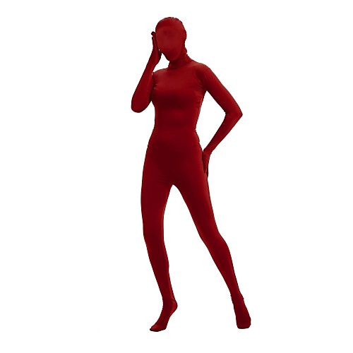 

Zentai Suits Cosplay Costume Catsuit Adults' Spandex Lycra Cosplay Costumes Men's Women's Burgundy Solid Colored Halloween Carnival Masquerade / Skin Suit / High Elasticity