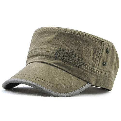 

Men's Work Basic Cotton Polyester Military Hat-Solid Colored All Seasons Blue Black Army Green