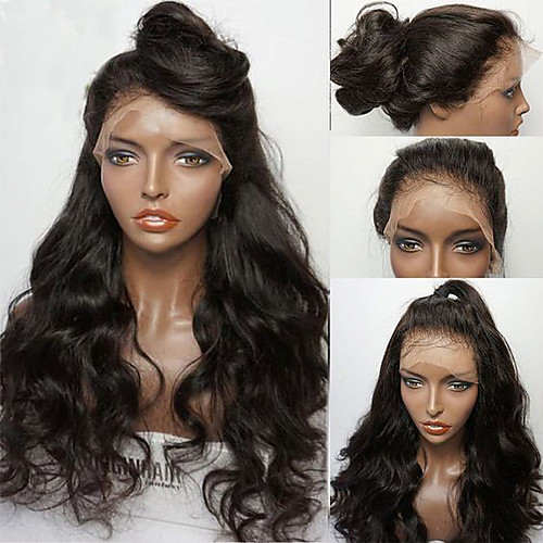 

Synthetic Wig Synthetic Lace Front Wig Wavy Middle Part Lace Front Wig Long Black#1B Medium Brown Synthetic Hair Women's with Baby Hair Soft Heat Resistant Black Modernfairy Hair / Natural Hairline
