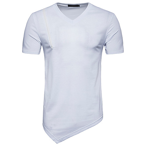 

Men's T shirt Solid Colored Short Sleeve Daily Tops Cotton Basic White Black Blue
