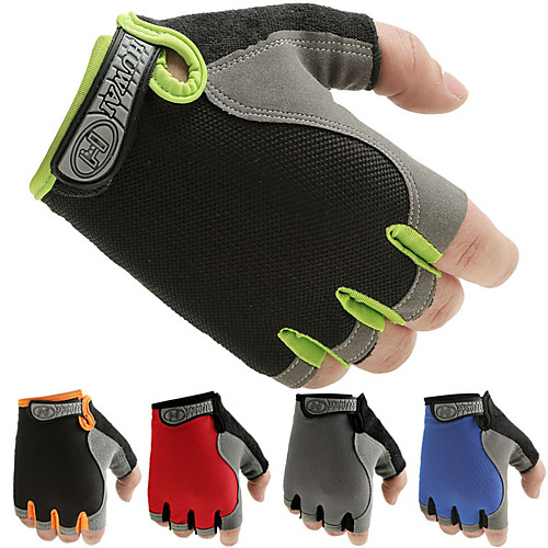 

Exercise Gloves for Gym Workout / Exercise & Fitness / Bike / Cycling Antiskid / Slim / Half Finger Lycra / Net One Pair Red / Blue / Pink