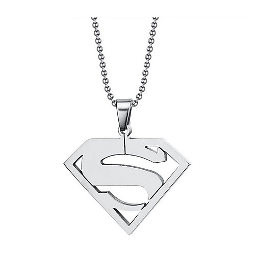 

Men's Pendant Necklace - Titanium Steel, Stainless Simple, Fashion Silver 60 cm Necklace Jewelry 1pc For Gift, Daily