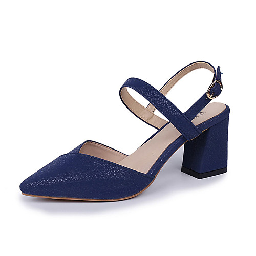 

Women's Sandals Block Heel Sandals Block Heel Slingback Daily Party & Evening Office & Career PU Solid Colored Summer Black Red Blue