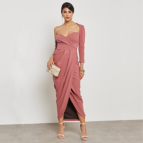 

Women's Bodycon Maxi long Dress Purple Red Long Sleeve Solid Colored Backless Split Ruched Summer Boat Neck Streetwear Sophisticated Party Work Slim M L XL XXL 3XL / Plus Size / High Waist / Sexy