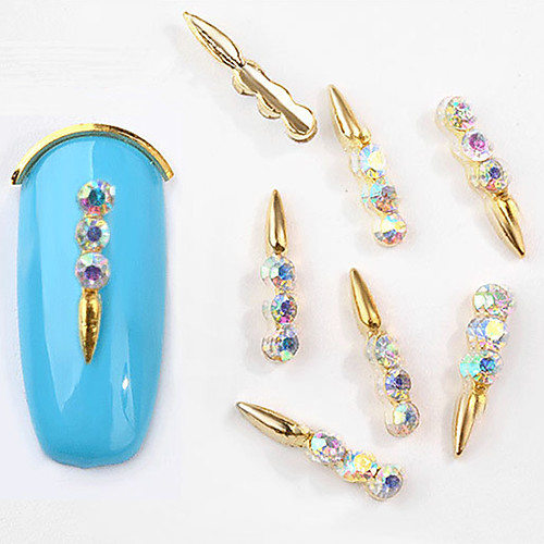

10 pcs Fashionable Design Nail Jewelry For nail art Manicure Pedicure Diamond / Rhinestone Decorated Case
