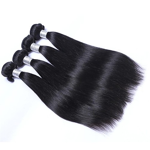 

4 Bundles Brazilian Hair Straight Human Hair 200 g Natural Color Hair Weaves / Hair Bulk Extension Bundle Hair 8-28 inch Black Natural Color Human Hair Weaves Best Quality Hot Sale For Black Women