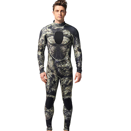 

MYLEDI Men's Full Wetsuit 3mm Neoprene Diving Suit Thermal / Warm Long Sleeve Back Zip - Swimming Diving Patchwork Spring Summer Fall / Winter