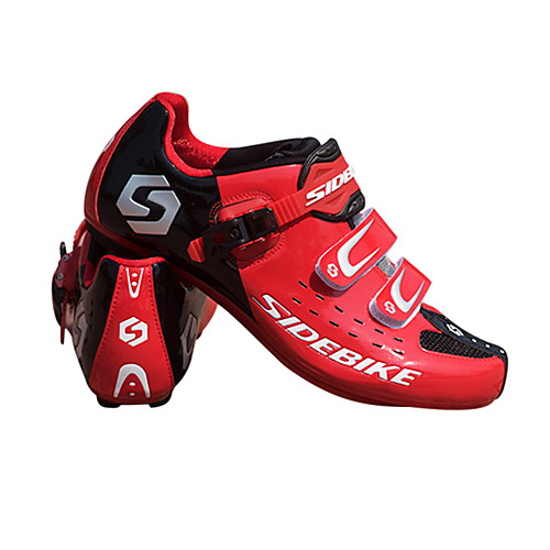 

SIDEBIKE Adults' Cycling Shoes With Pedals & Cleats Mountain Bike Shoes Nylon Cushioning Cycling Red Men's Cycling Shoes / Synthetic Microfiber PU