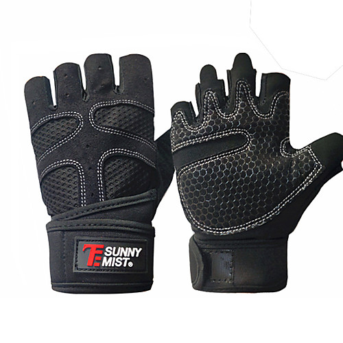 

Exercise Gloves Mesh Half Finger Breathable Anti-Slip Sweat Absorbent Exercise & Fitness Gym Workout For