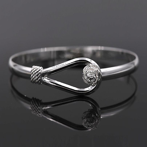 

Women's Bracelet Bangles Flower Ladies Sterling Silver Bracelet Jewelry Silver For Wedding Party Daily Casual