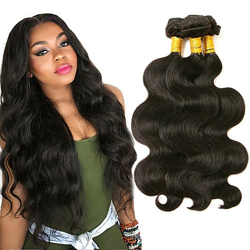 

3 Bundles Malaysian Hair Body Wave Human Hair 150 g Natural Color Hair Weaves / Hair Bulk Bundle Hair Human Hair Extensions 8-28 inch Natural Color Human Hair Weaves Extention Best Quality Hot Sale