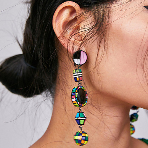 

Women's Drop Earrings Long Blessed Ladies Vintage Bohemian Korean Earrings Jewelry Blue / Pink / Black / White For Party / Evening Formal 1 Pair