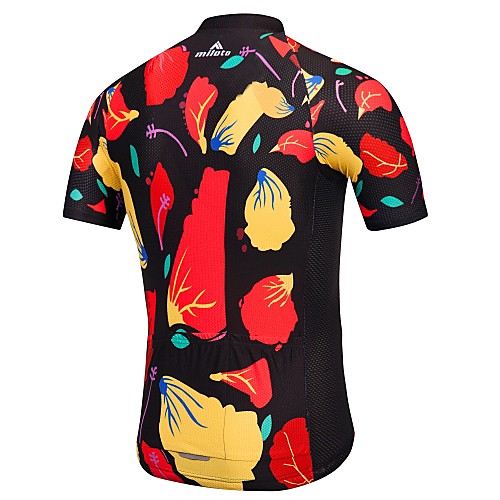 

Miloto Men's Short Sleeve Cycling Jersey Polyester Floral Botanical Bike Jersey Top Mountain Bike MTB Road Bike Cycling Moisture Wicking Sports Clothing Apparel / Stretchy