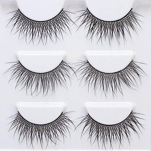 

Eyelash Extensions False Eyelashes 6 pcs Professional Natural Curly Extra Long Fiber Event / Party Daily Wear Crisscross Thick Natural Long - Makeup Daily Makeup Halloween Makeup Party Makeup Trendy