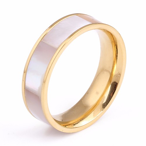 

Women's Band Ring 1pc Gold Silver Rose Gold Titanium Steel Cowry Round Ladies Artistic Fashion Birthday Gift Jewelry Stylish Creative Lovely