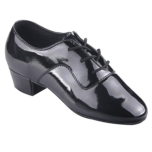 

Boys' Latin Shoes Heel Thick Heel Black Lace-up