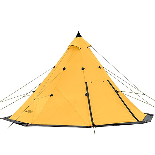 

Naturehike 8 person Bell Tent Glamping Tent Outdoor Lightweight Windproof Rain Waterproof Double Layered Poled Camping Tent 2000-3000 mm for Camping / Hiking / Caving Traveling Picnic Oxford Cloth