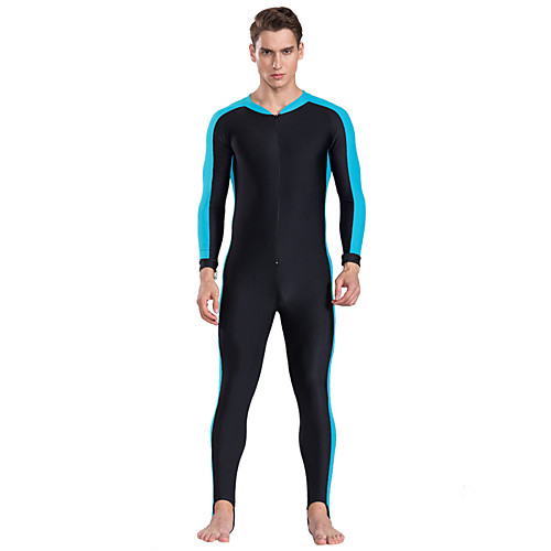 

SBART Men's Rash Guard Dive Skin Suit Nylon Diving Suit Breathable Quick Dry Full Body Front Zip - Watersports Solid Colored / High Elasticity