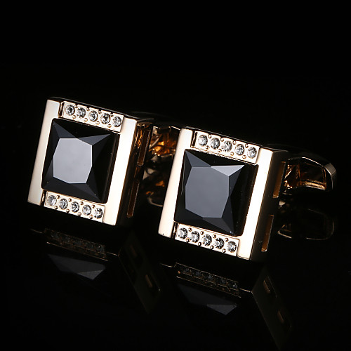 

Cufflinks Basic Elegant Alloy Brooch Jewelry Golden For Party Gift