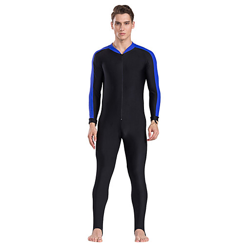

SBART Men's Rash Guard Dive Skin Suit Nylon Diving Suit Breathable Quick Dry Limits Bacteria Full Body Front Zip - Watersports Solid Colored / High Elasticity