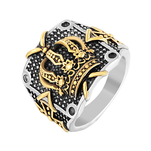 

Statement Ring Sculpture Gold Silver Stainless Steel Punk Trendy Hip-Hop 1pc 8 9 10 11 12 / Men's
