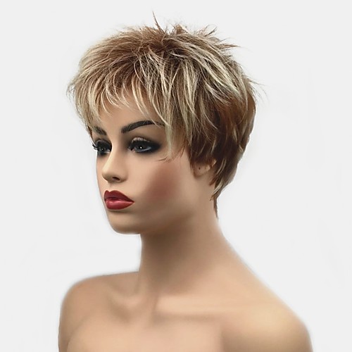 

Synthetic Wig Straight Pixie Cut Wig Blonde Short Light golden Synthetic Hair Women's Synthetic Blonde StrongBeauty