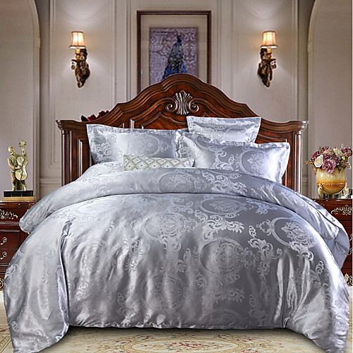 

Duvet Cover Sets Luxury Polyster Jacquard 4 PieceBedding Sets / 300 / 4pcs (1 Duvet Cover, 1 Flat Sheet, 2 Shams)