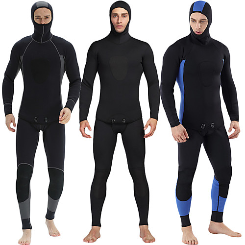 

Men's Full Wetsuit 3mm SBR Neoprene Diving Suit Thermal / Warm Anatomic Design Long Sleeve 2-Piece Back Zip - Swimming Diving Surfing Solid Colored Spring & Fall Summer