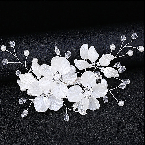 

Women's For Date Cosplay Costumes Festival Flower Criss Cross AAA Cubic Zirconia Fabric Alloy White