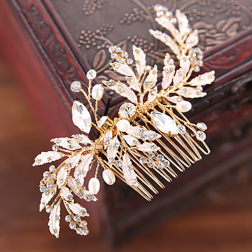 

Rhinestone / Alloy Hair Combs / Hair Stick / Hair Accessory with Rhinestone / Faux Pearl 1 Piece Wedding / Party / Evening Headpiece