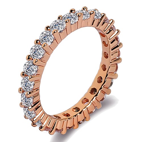 

Band Ring Stylish Rose Gold Silver Brass Platinum Plated Rose Gold Plated Blessed Faith Ladies Classic Trendy 1pc 5 6 7 8 9 / Women's / Imitation Diamond