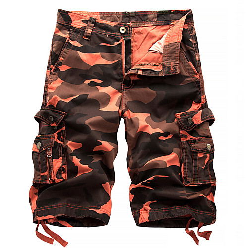 

Men's Active / Basic / Military Beach Shorts / Cargo Pants - Camo / Camouflage Purple Blue Red 29 30 31